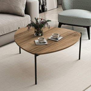 Masă de cafea Gladsaxe 40x90x89 cm aspect nuc / negru [en.casa]