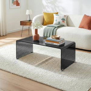 Masuta cafea Väsas 90x45x35 cm sticla curbata [en.casa] 