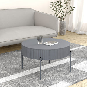 Masuta rotunda cu sertar Rill 36x30 cm [en.casa]