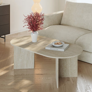 Masuta ovala cafea Kynd 119x60x40 cm [en.casa] 