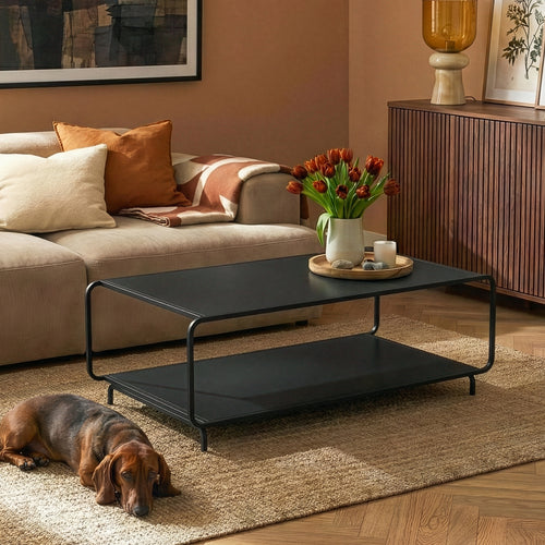 Masuta cafea Færder  115x50x45 cm negru [en.casa]