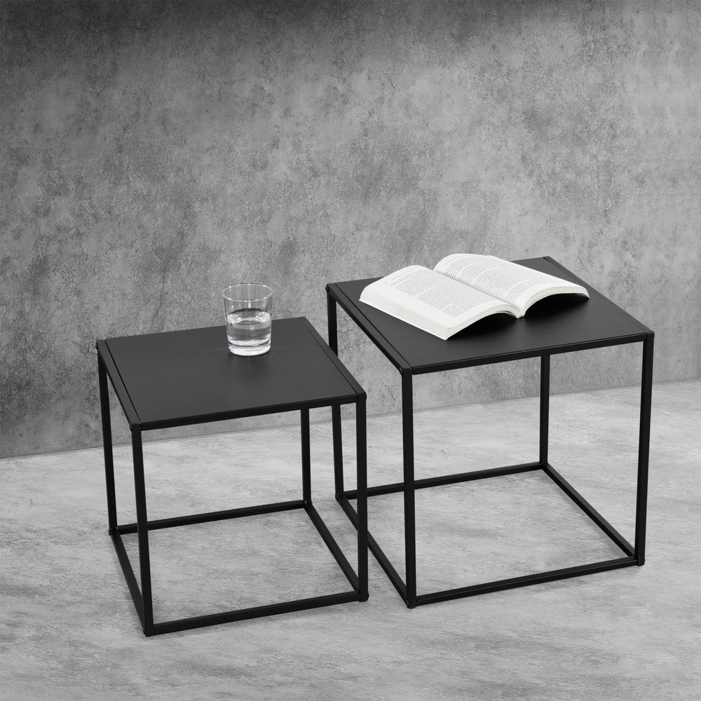 Masute living Reli set 2 buc masuri diferite forma patrata [en.casa]