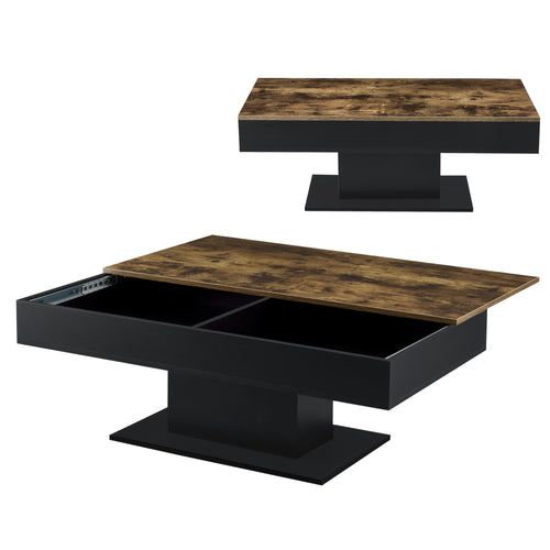 Couchtisch Lünen Holzoptik/Schwarz [en.casa] - premiumXL