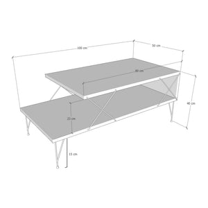 Masuta cafea Asker 100x50x40cm culori diferite [en.casa]