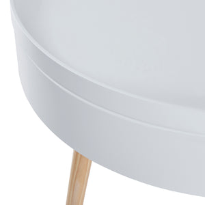 Masuta cafea Bongard 60x45 cm alb/natur [en.casa]