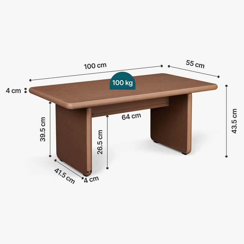 Schiță cotată Masuta cafea Gäljami 100x55x43,5 cm [en.casa]