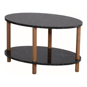 Masuta ovala cafea Højreby 70x44x43 cm [en.casa]