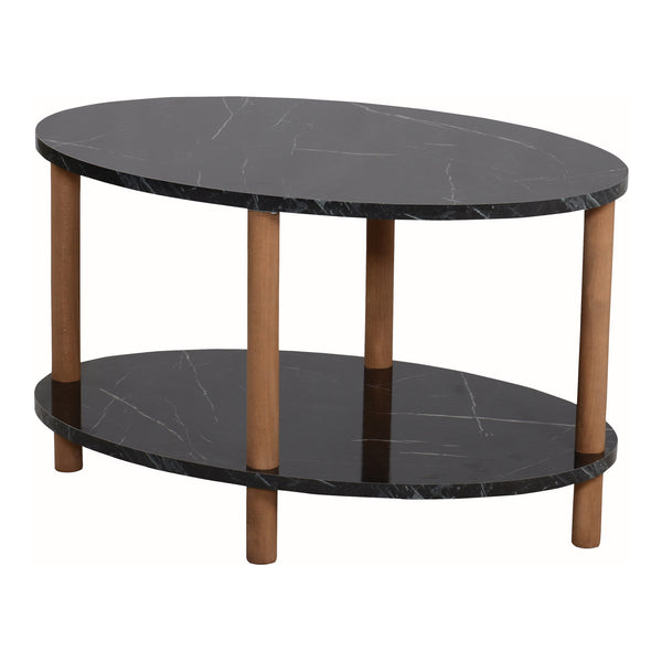 Masuta ovala cafea Højreby 70x44x43 cm [en.casa]