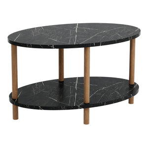 Masuta ovala cafea Højreby 70x44x43 cm [en.casa]