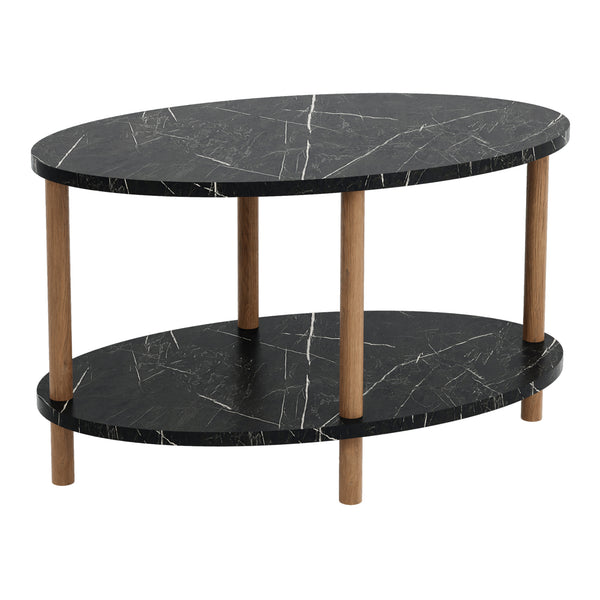 Masuta ovala cafea Højreby 70x44x43 cm [en.casa]
