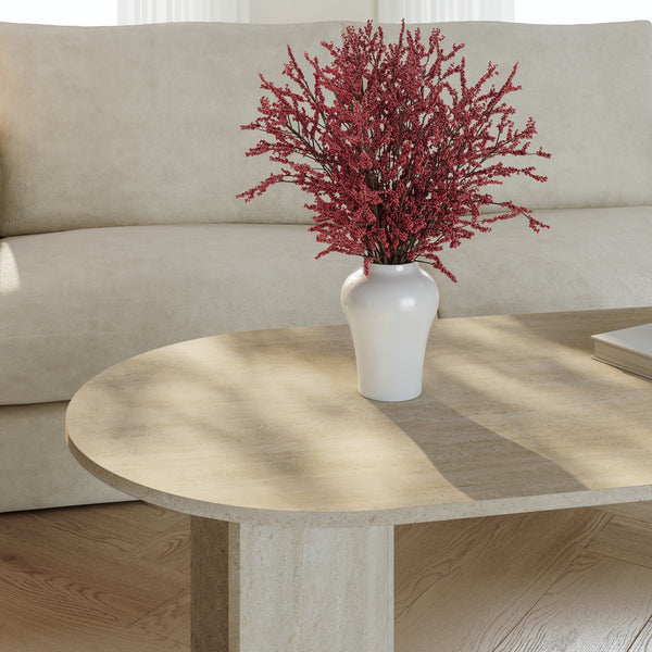 Masuta ovala cafea Kynd 119x60x40 cm [en.casa] 