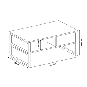 Masuta cafea Laukaa 100x60x45 cm [en.casa]