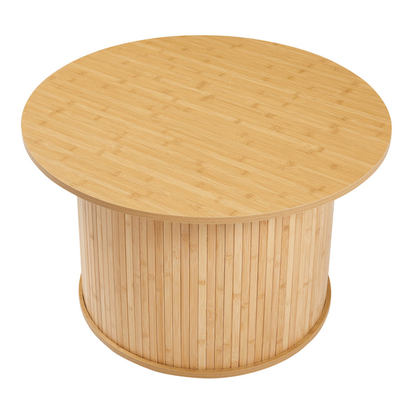 Masuta cafea Ledepid natur rotunda [en.casa]