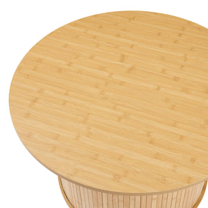 Masuta cafea Ledepid natur rotunda [en.casa]