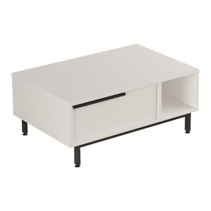 Masuta cafea cu compartiment si raft depozitare Majaajoå 90x60x37,5cm [en.casa]