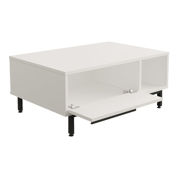 Masuta cafea cu compartiment si raft depozitare Majaajoå 90x60x37,5cm [en.casa]
