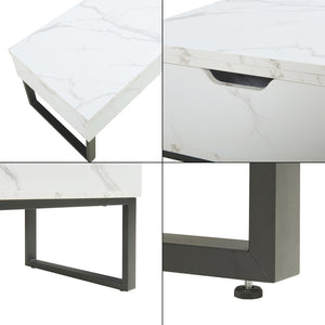 Masuta cafea cu blat extensibil si care se poate ridica Rauli 100x50x47 cm [en.casa]