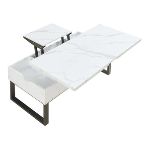 Masuta cafea cu blat extensibil si care se poate ridica Rauli 100x50x47 cm [en.casa]