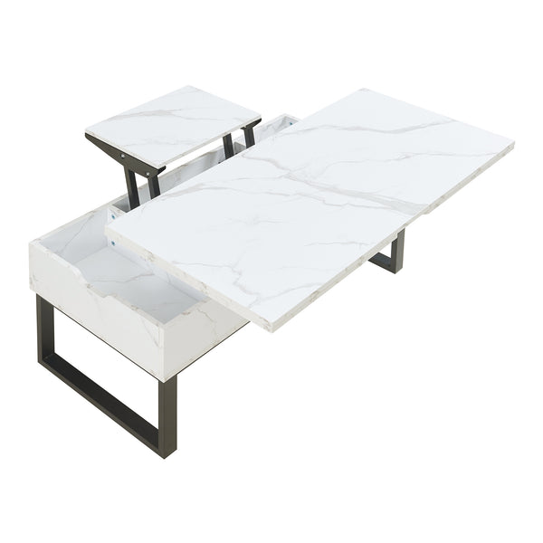 Masuta cafea cu blat extensibil si care se poate ridica Rauli 100x50x47 cm [en.casa]