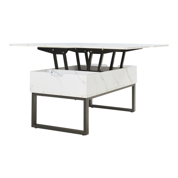 Masuta cafea cu blat extensibil si care se poate ridica Rauli 100x50x47 cm [en.casa]