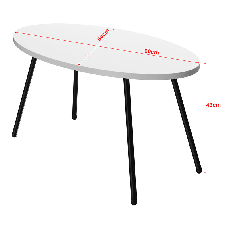 Schiță cotată Masă de cafea Skærbæk 43 x 90 x 50 cm în diferite culori [en.casa]