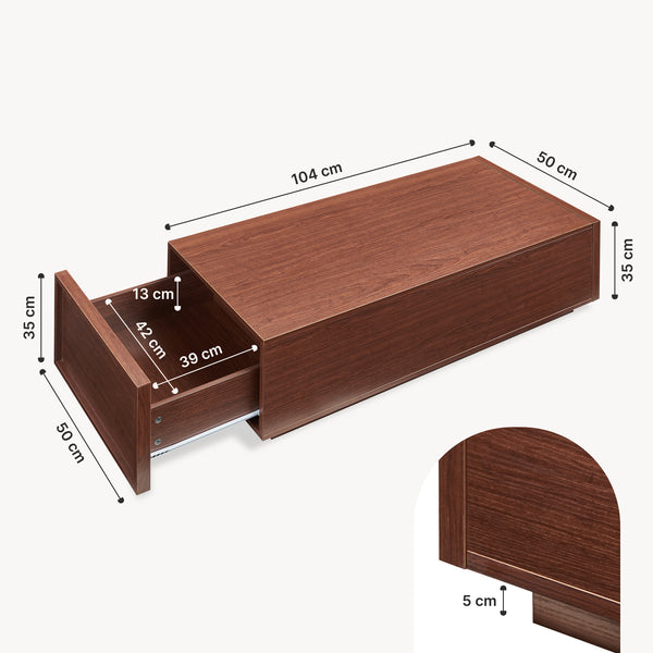 Masuta cafea cu sertare Turur 104x50x40 cm [en.casa]
