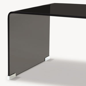 Masuta cafea Väsas 90x45x35 cm sticla curbata [en.casa] 