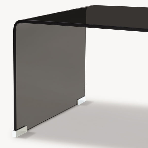 Masuta cafea Väsas 90x45x35 cm sticla curbata [en.casa] 
