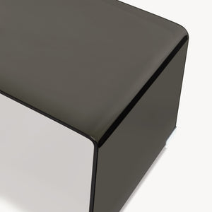 Masuta cafea Väsas 90x45x35 cm sticla curbata [en.casa] 