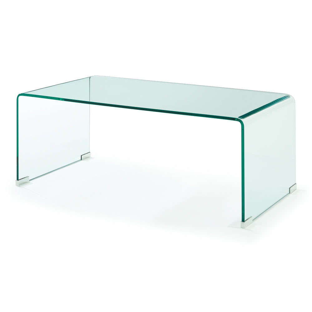 Masuta cafea Väsas 90x45x35 cm sticla curbata [en.casa] 