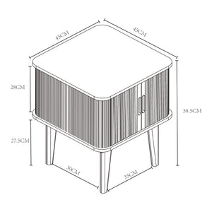 Noptiera Tysvær 58,5x45x45cm bambus [en.casa]