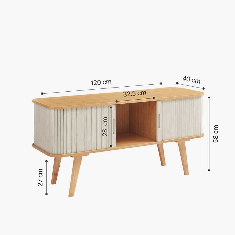 Schiță cotată Comoda TV Tysvær 120x40x58cm [en.casa]