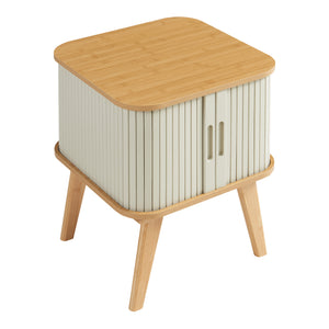 Noptiera Tysvær 58,5x45x45cm bambus [en.casa]