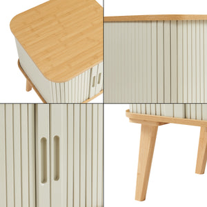Noptiera Tysvær 58,5x45x45cm bambus [en.casa]