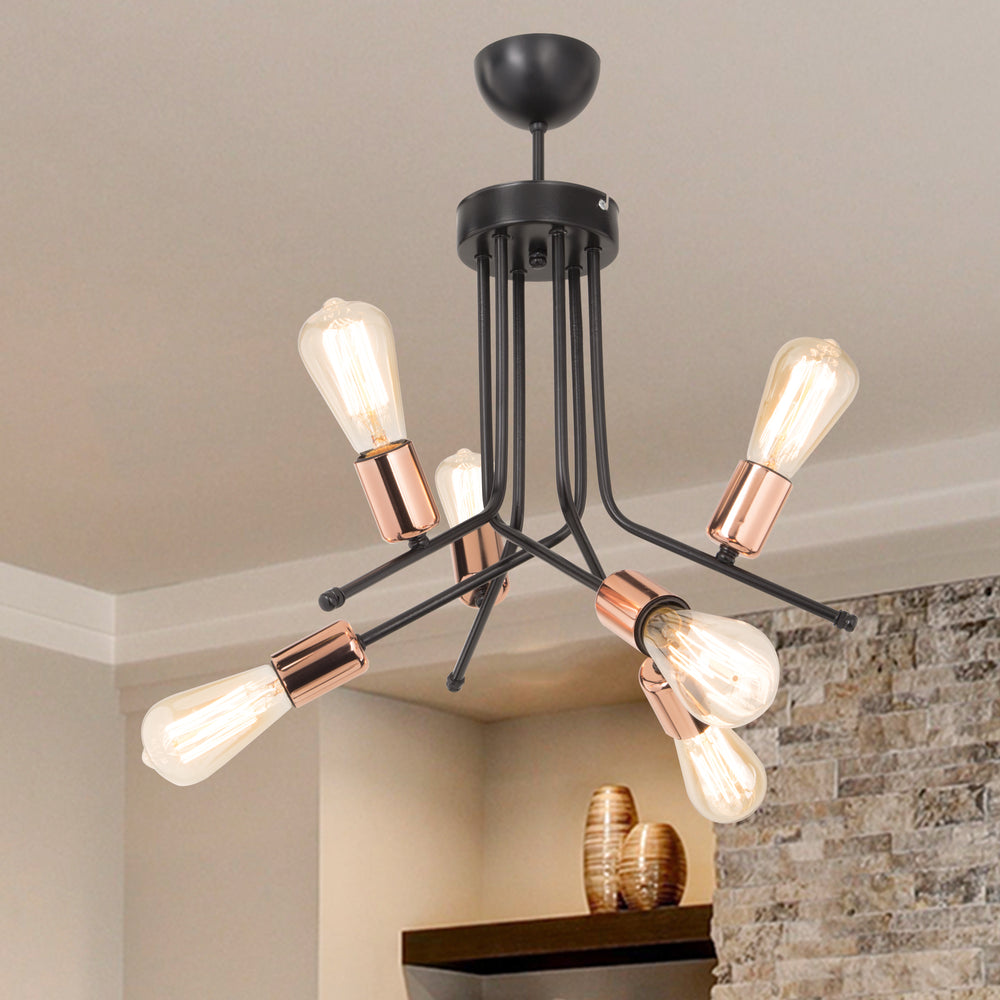 Lustră de tavan Halesowen 6xE27 metal în diferite culori [lux.pro]