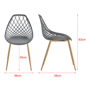 Scaune design Felicia set 2 buc plastic/metal culori diferite [en.casa]