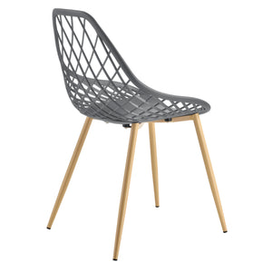 Scaune design Felicia set 2 buc plastic/metal culori diferite [en.casa]