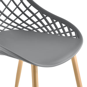 Scaune design Felicia set 2 buc plastic/metal culori diferite [en.casa]