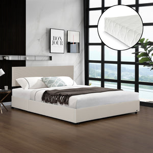 Pat tapitat cu saltea Juva Corium