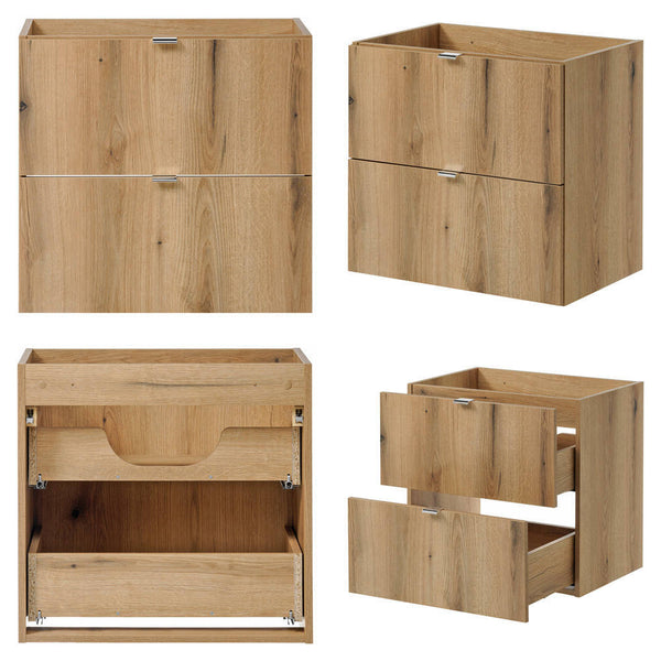 Set mobilier baie 1x Newport 140,4x59,5x40cm efect stejar [en.casa]