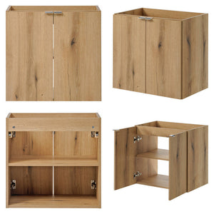 Set mobilier baie 1x Newport 140,4x59,5x40cm efect stejar [en.casa]