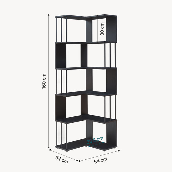 Raft de colt Afrel 160x54x54 cm [en.casa]