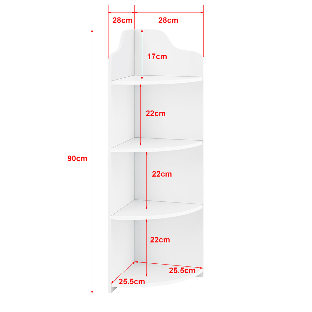 Eckregal Bjurholm 90x28x28 cm [en.casa] - premiumXL