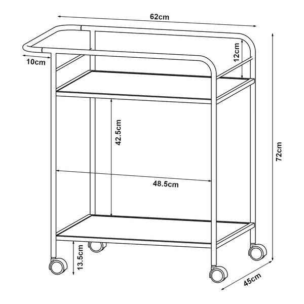 Carucior servire la masa Hole 72x62x45cm culori diferite [en.casa]