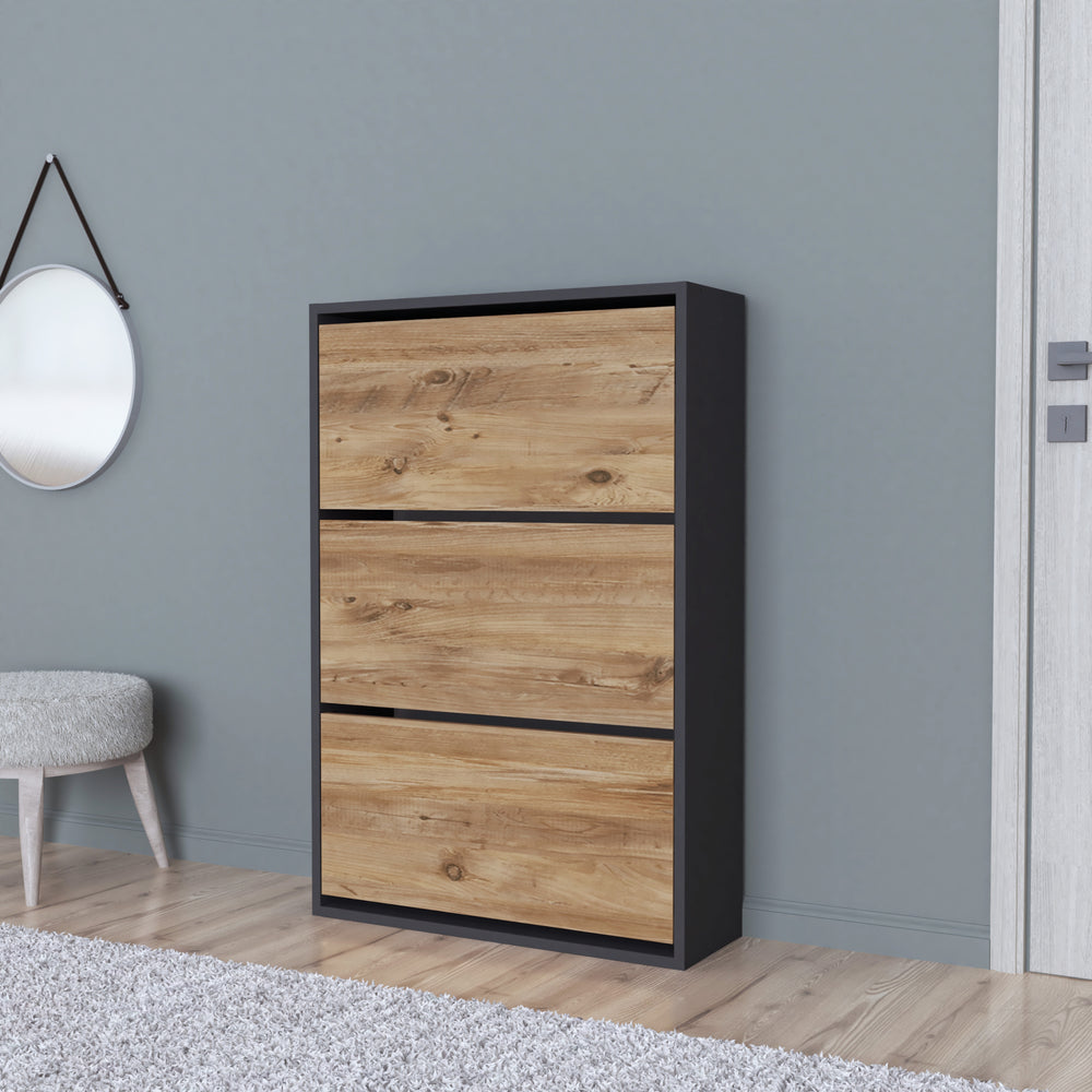 Schuhschrank Aurskog 110x73,5x24cm versch. Farben [en.casa] - premiumXL