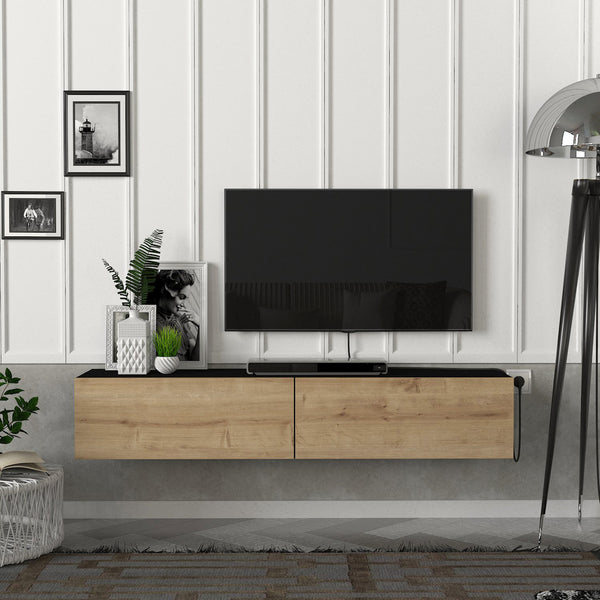 Dulap TV Toivakka 135x31x25cm în diferite culori [en.casa]