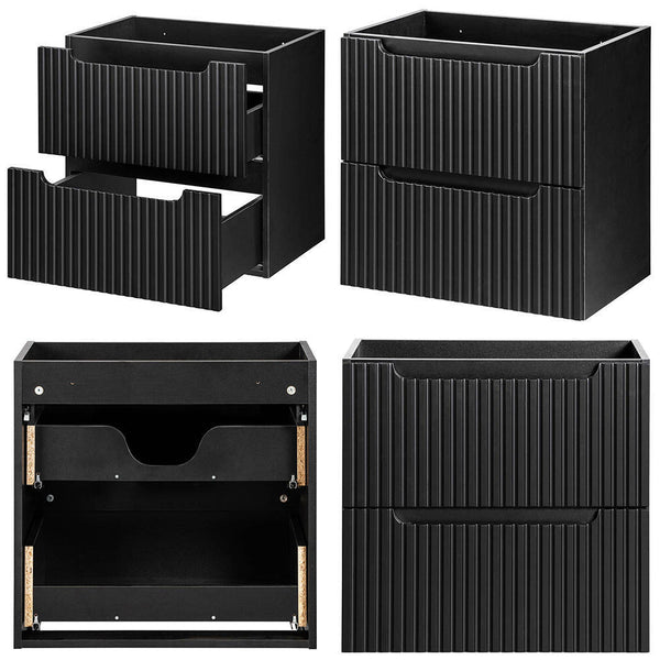 Set dulap baie XX Newport negru [en.casa]