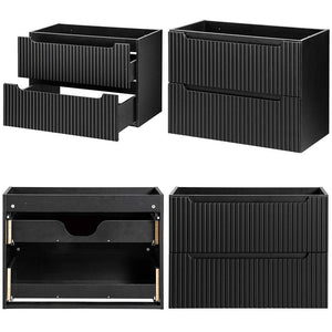 Set dulap baie XX Newport negru [en.casa]