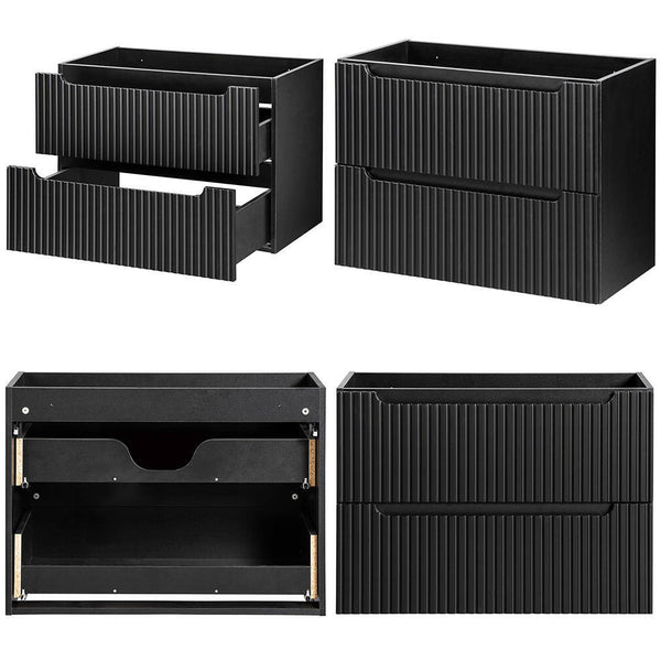Set dulap baie XX Newport negru [en.casa]