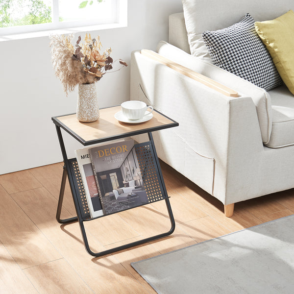 Masuta cu suport ziare Jäller 48x40x30 cm [en.casa]
